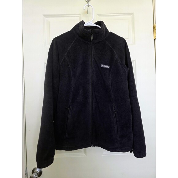 Columbia Men's Black Full-Zip Fleece Hoodie Jacket - Size L - Warm Outdoor - Picture 4 of 7